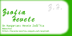 zsofia hevele business card